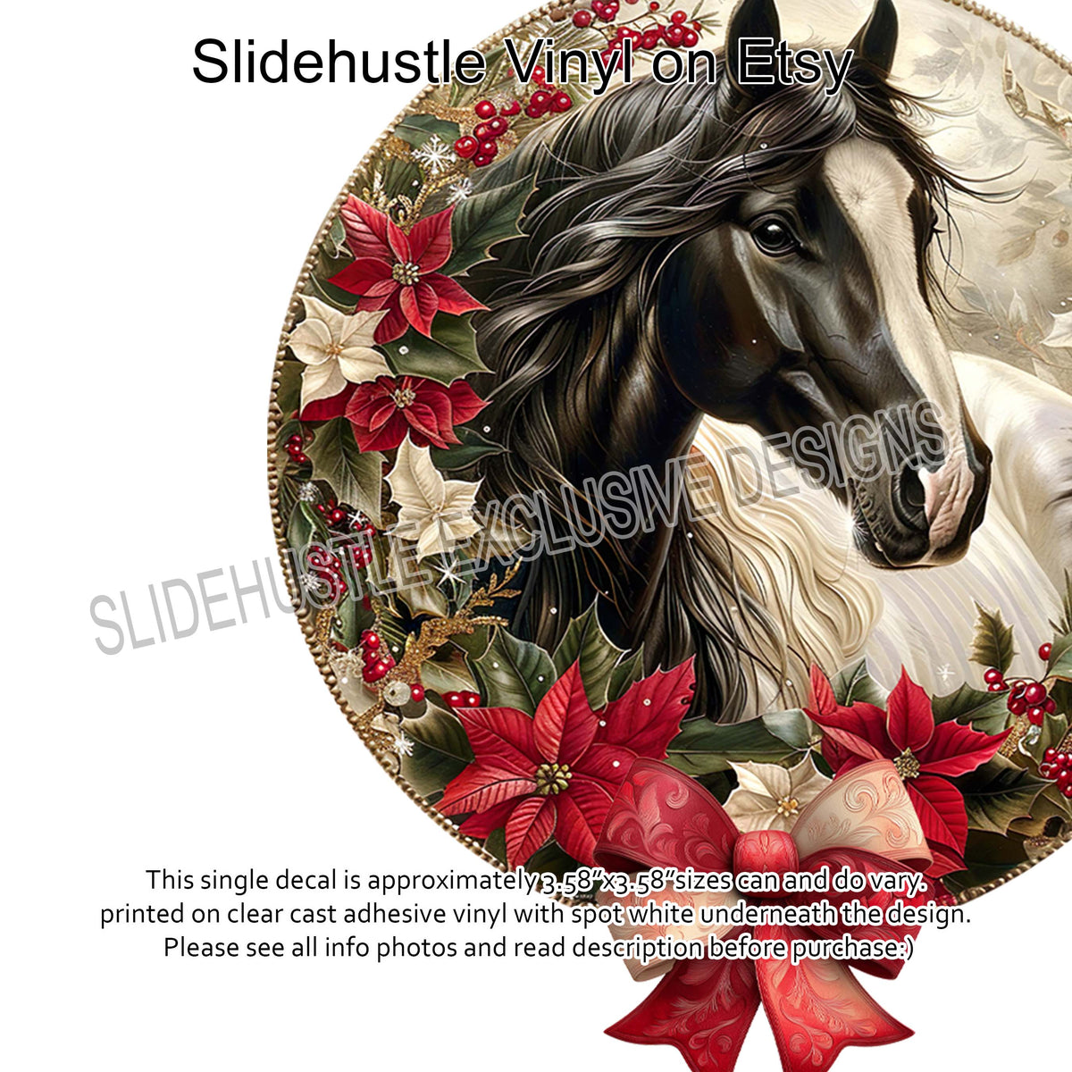 UVDTF Decal, Christmas Horse Ornament, VF731 D31
