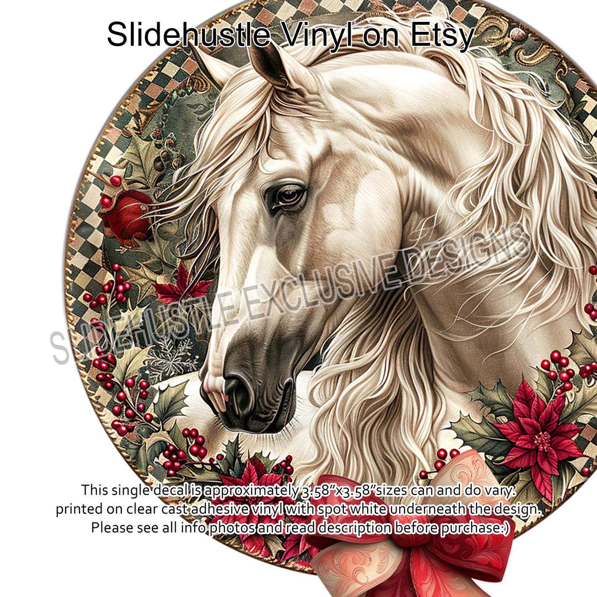 UVDTF Decal, Christmas Horse Ornament, VF731 D32