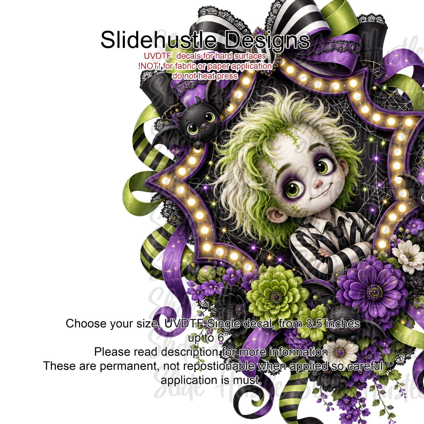 UVDTF Decal, Beetle Juice Character, VF904 D6