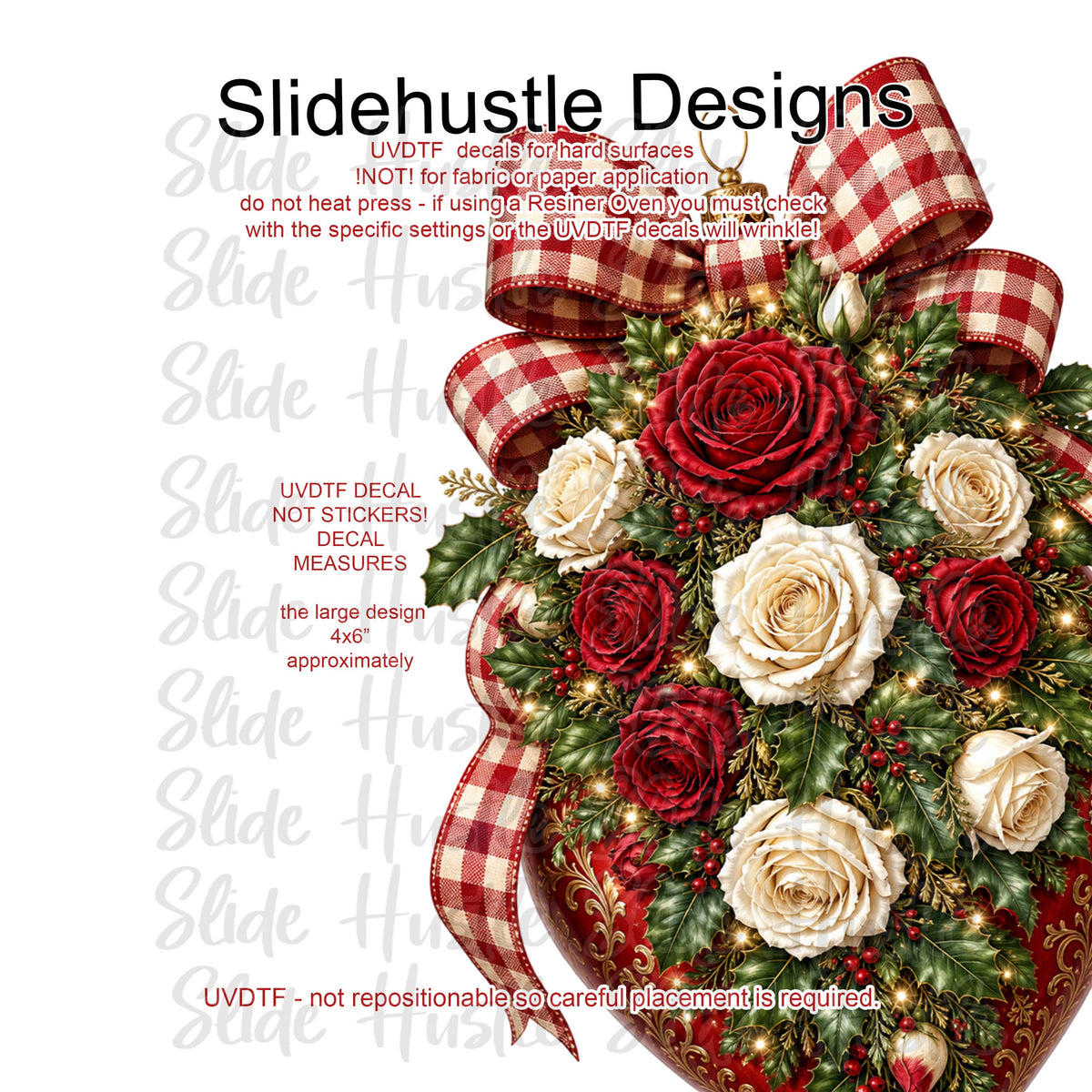 UVDTF Decal, Red Christmas Ornament, VF905 D28