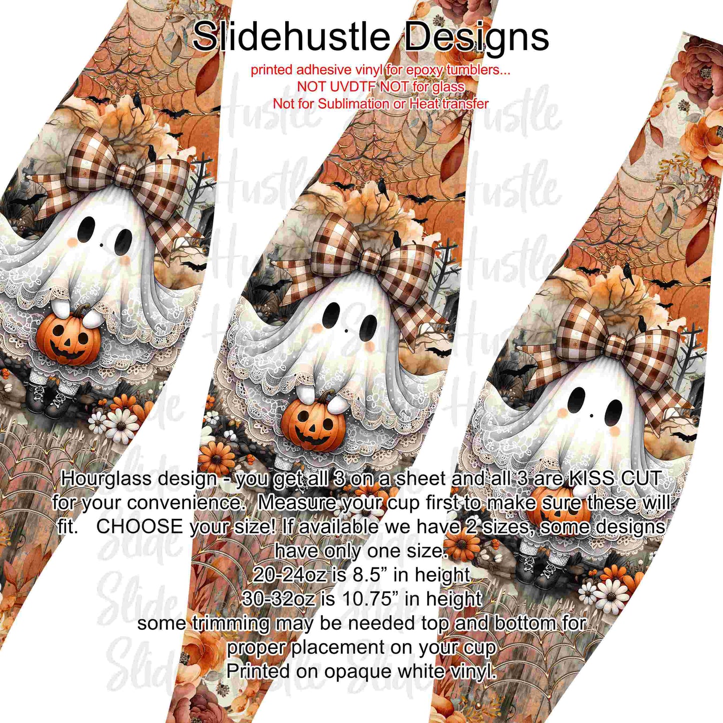 Hourglass Design, Halloween Ghosts, VF726 HGB2