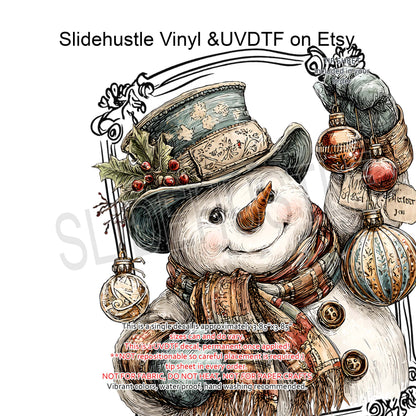 UVDTF Decal, Christmas Snowman, VF731 D18