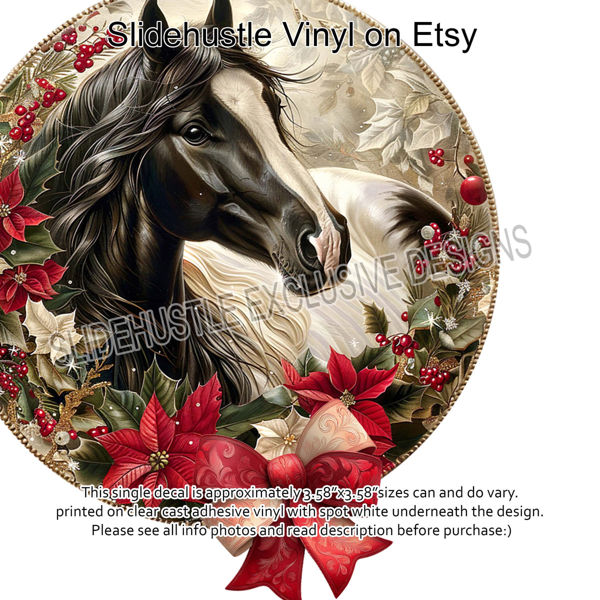 UVDTF Decal, Christmas Horse Ornament, VF731 D31