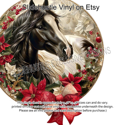 UVDTF Decal, Christmas Horse Ornament, VF731 D31