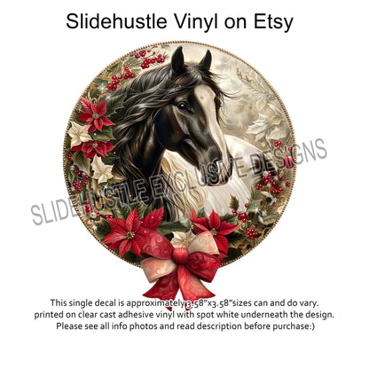 UVDTF Decal, Christmas Horse Ornament, VF731 D31
