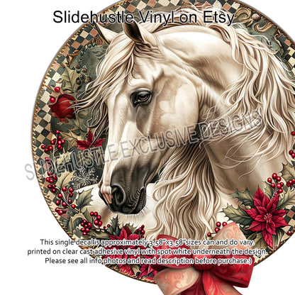 UVDTF Decal, Christmas Horse Ornament, VF731 D32