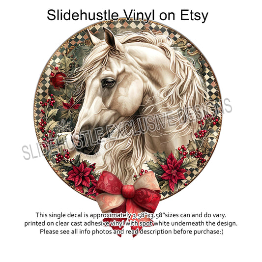 UVDTF Decal, Christmas Horse Ornament, VF731 D32