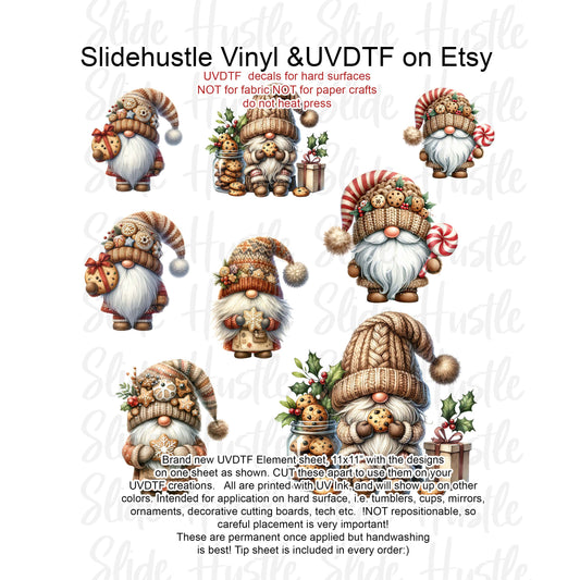 UVDTF Element Sheet, Christmas Gnomes , 11x11", VF731 ES16