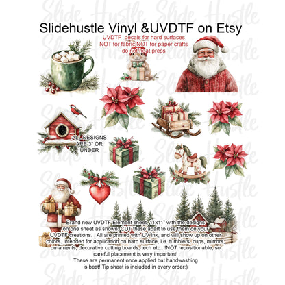 UVDTF Element Sheet, Christmas designs , 11x11", VF731 ES5