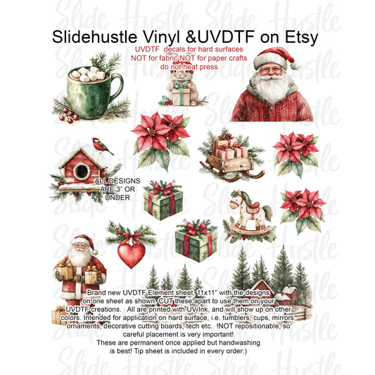 UVDTF Element Sheet, Christmas designs , 11x11", VF731 ES5