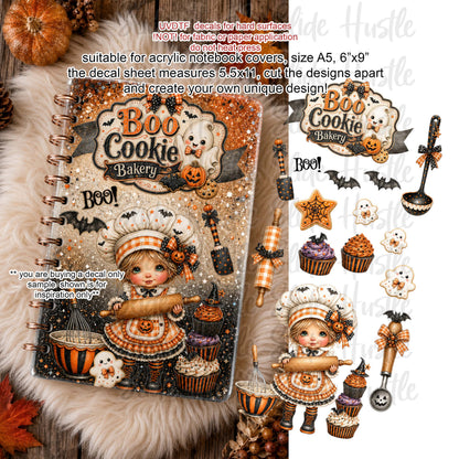 UVDTF 1/2 Element Sheet, Boo Cookie Bakery, Halloween cook, VF904A5 D1