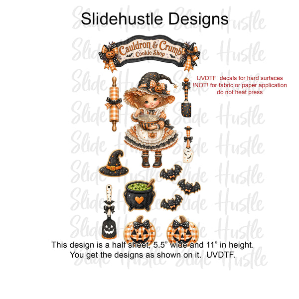 UVDTF 1/2 Element Sheet, Cauldron & Crumb, Halloween cook, VF904A5 D2