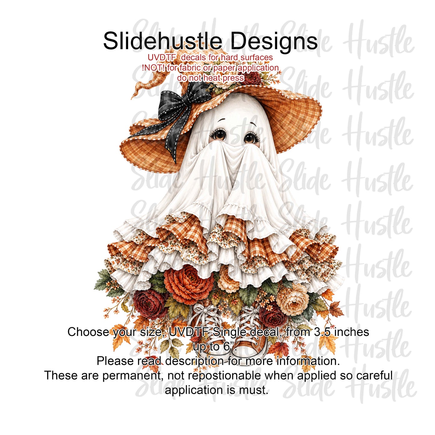 UVDTF Decal, Cute Girl Ghost, VF904 D11