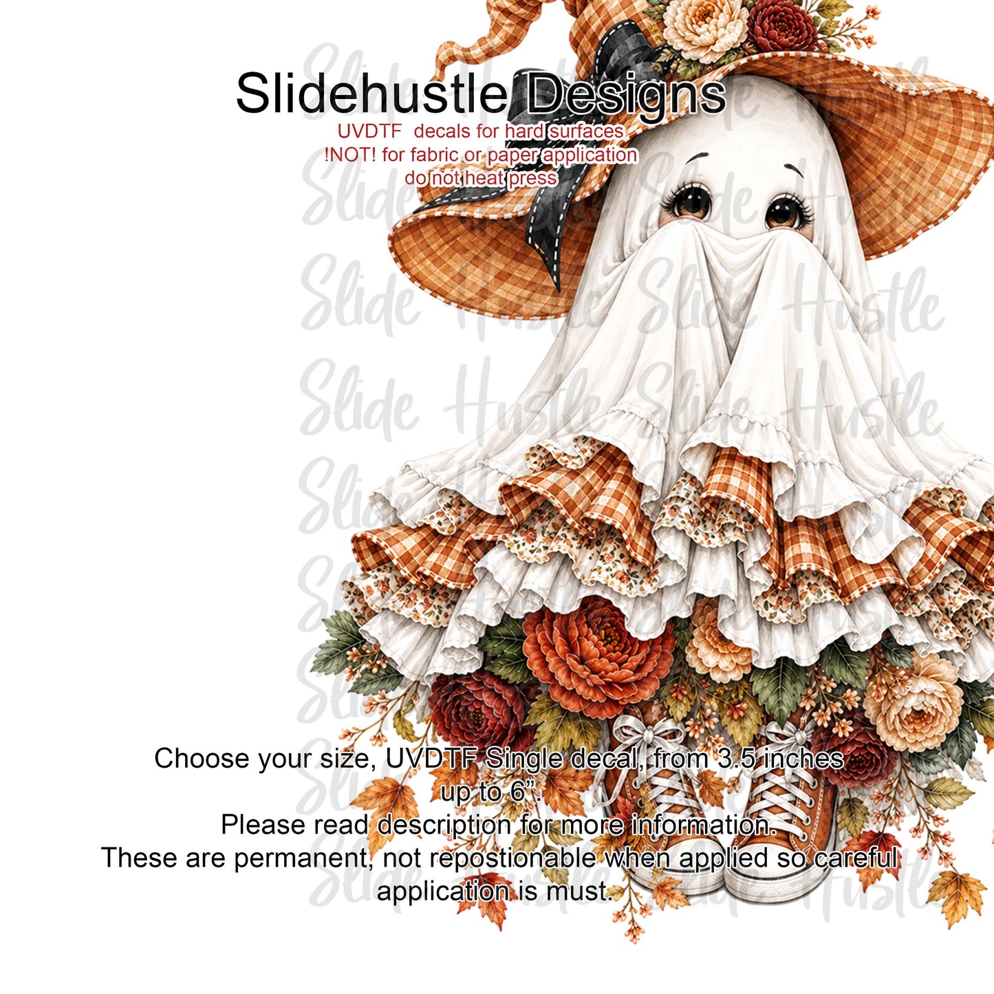 UVDTF Decal, Cute Girl Ghost, VF904 D11