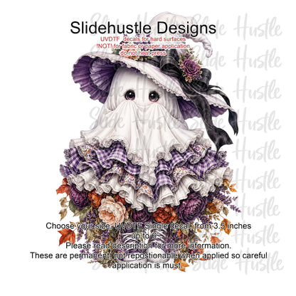 UVDTF Decal, Cute Girl Ghost with Lavender skirt. VF904 D12
