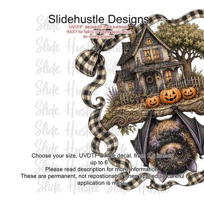 UVDTF Decal, Bat and Haunted House, VF904 D4