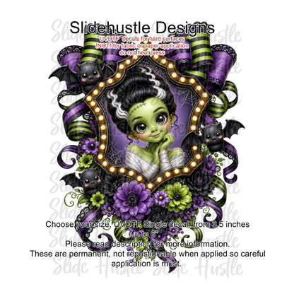 UVDTF Decal, Frankenstein's Bride, VF904 D8