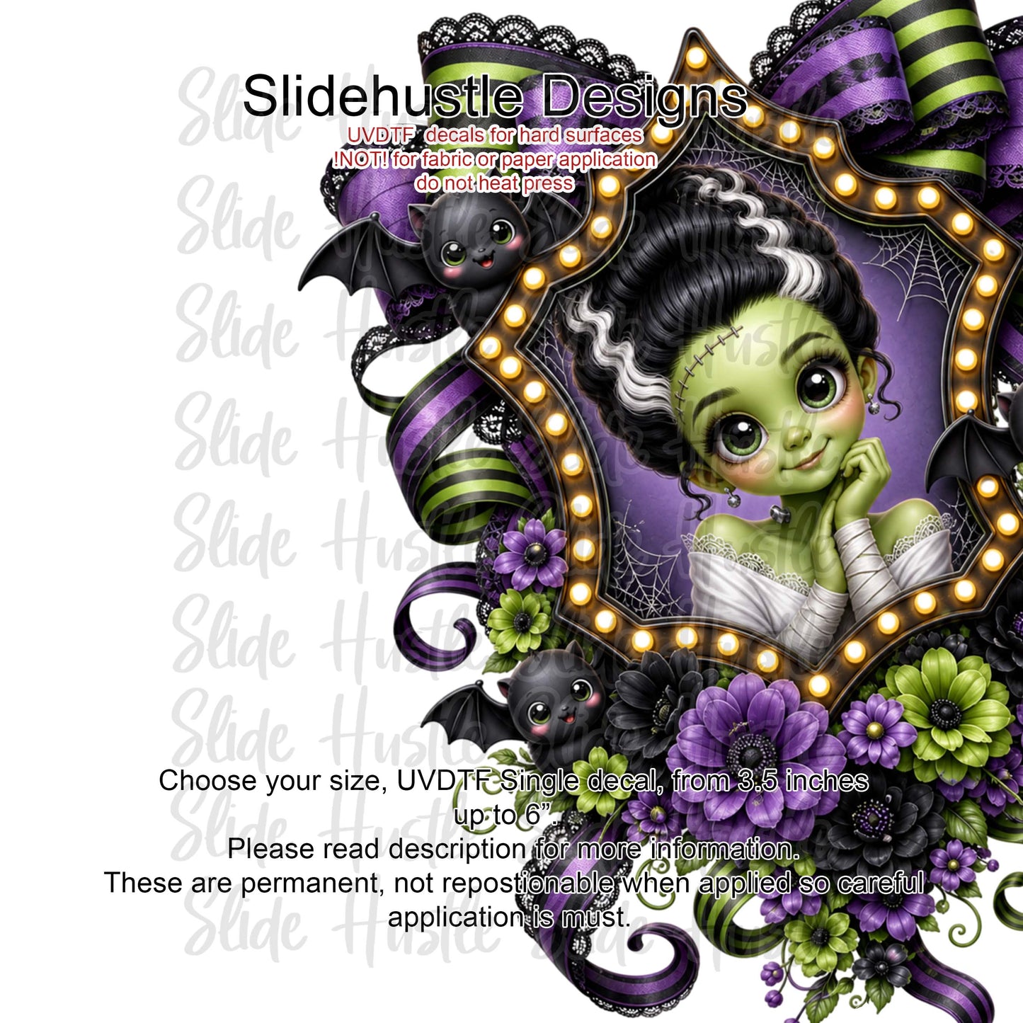 UVDTF Decal, Frankenstein's Bride, VF904 D8