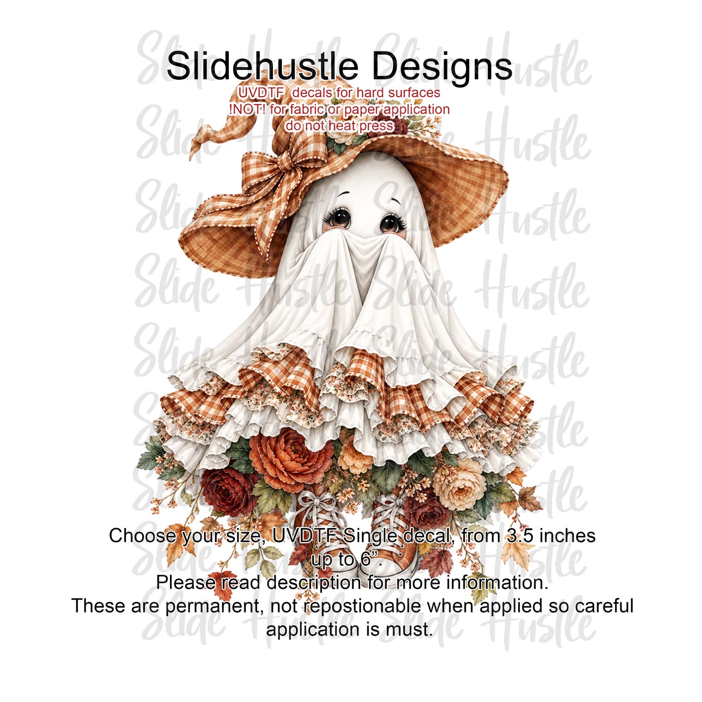 UVDTF Decal, Cute Girl Ghost, VF904 D9