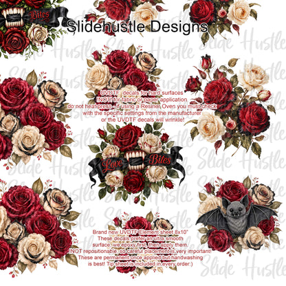 UVDTF Element Sheet, Halloween Florals, 11"x11", VF904 ES4