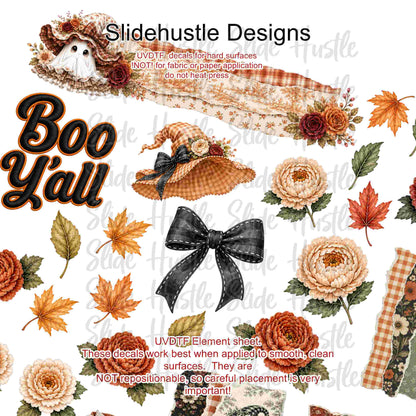 UVDTF Element Sheet, It's Fall Y'all! Fall and Halloween, 11"x11", VF904 ES8
