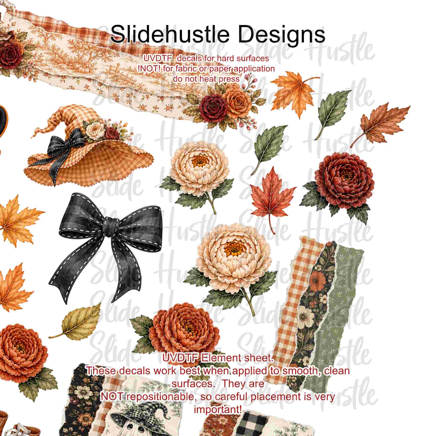 UVDTF Element Sheet, It's Fall Y'all! Fall and Halloween, 11"x11", VF904 ES8