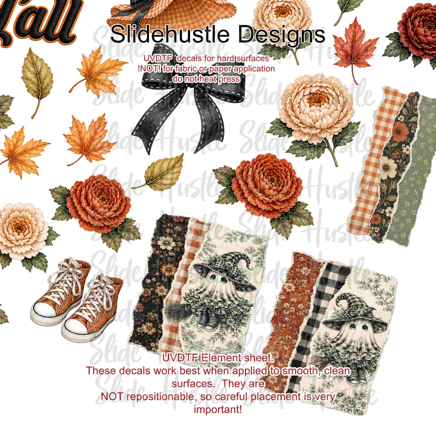 UVDTF Element Sheet, It's Fall Y'all! Fall and Halloween, 11"x11", VF904 ES8