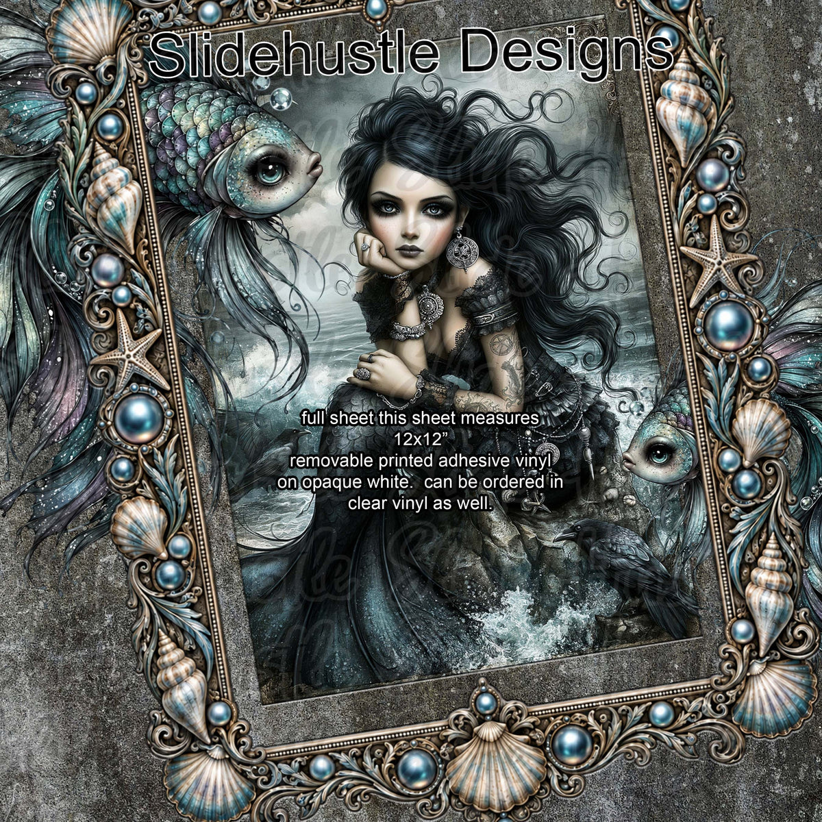 Mystical Mermaid Full Sheet Borders, vinyl, VF904 FS11