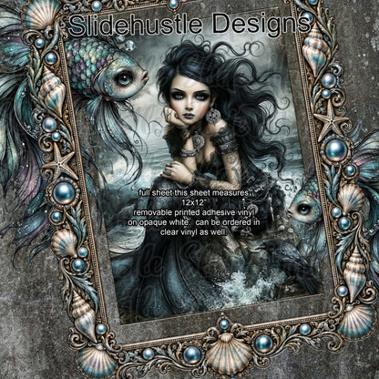 Mystical Mermaid Full Sheet Borders, vinyl, VF904 FS11