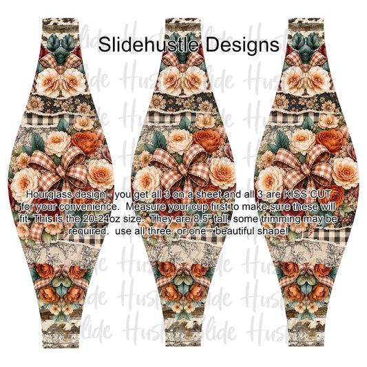 Hourglass Design, Colorful Fall Florals, 20 ounce, VF904 HG1