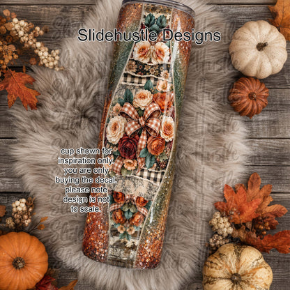 Hourglass Design, Colorful Fall Florals, 20 ounce, VF904 HG1