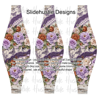 Hourglass Design, Colorful Fall Florals, 20 ounce, VF904 HG2
