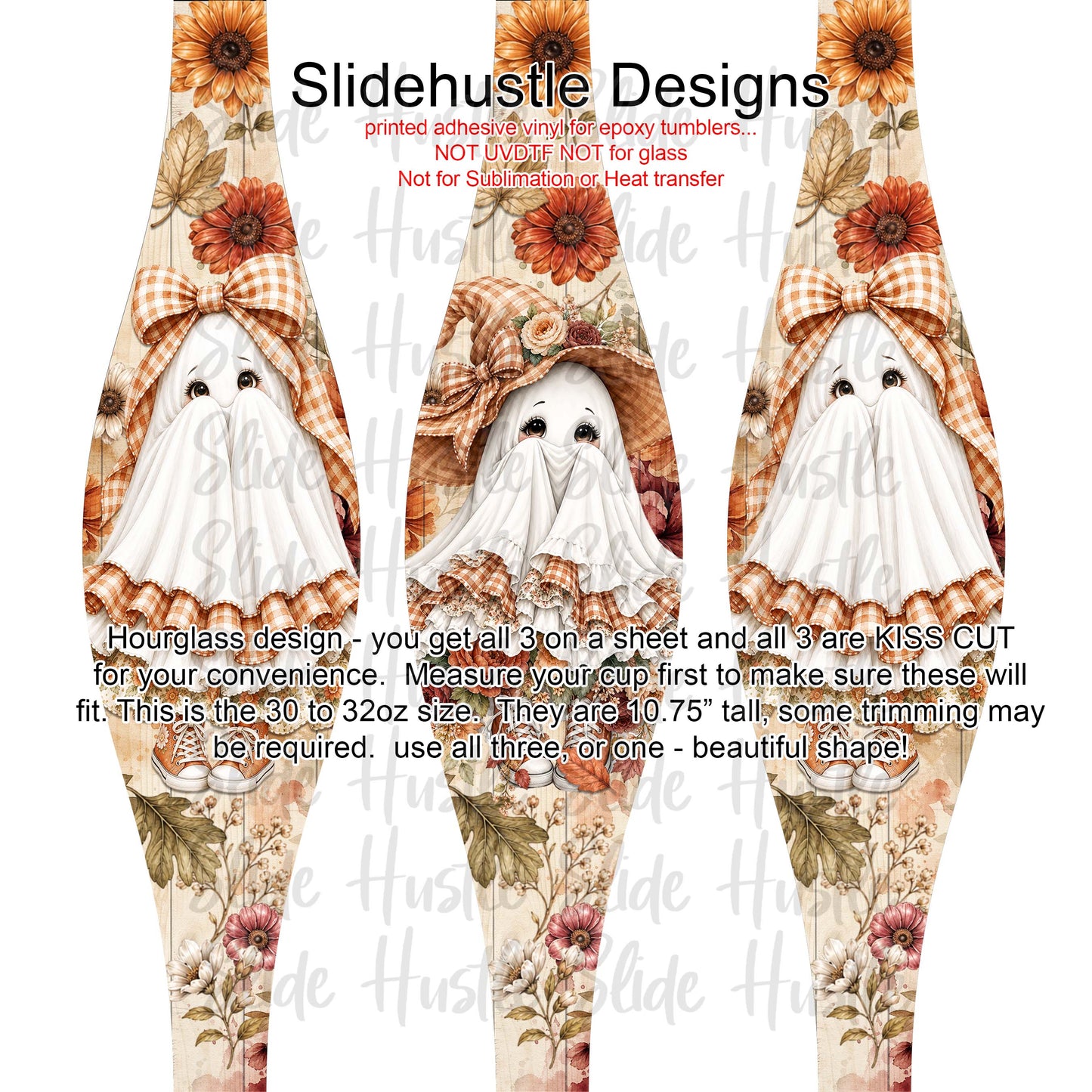 Hourglass Design, Adorable Ghosts, 30 ounce, VF904 HG8