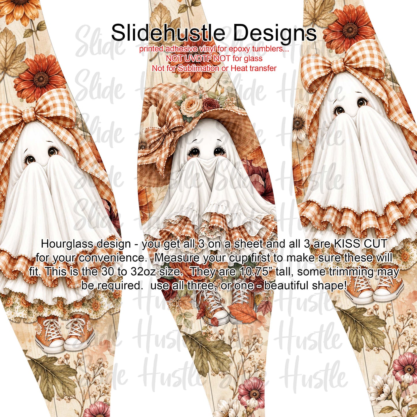 Hourglass Design, Adorable Ghosts, 30 ounce, VF904 HG8