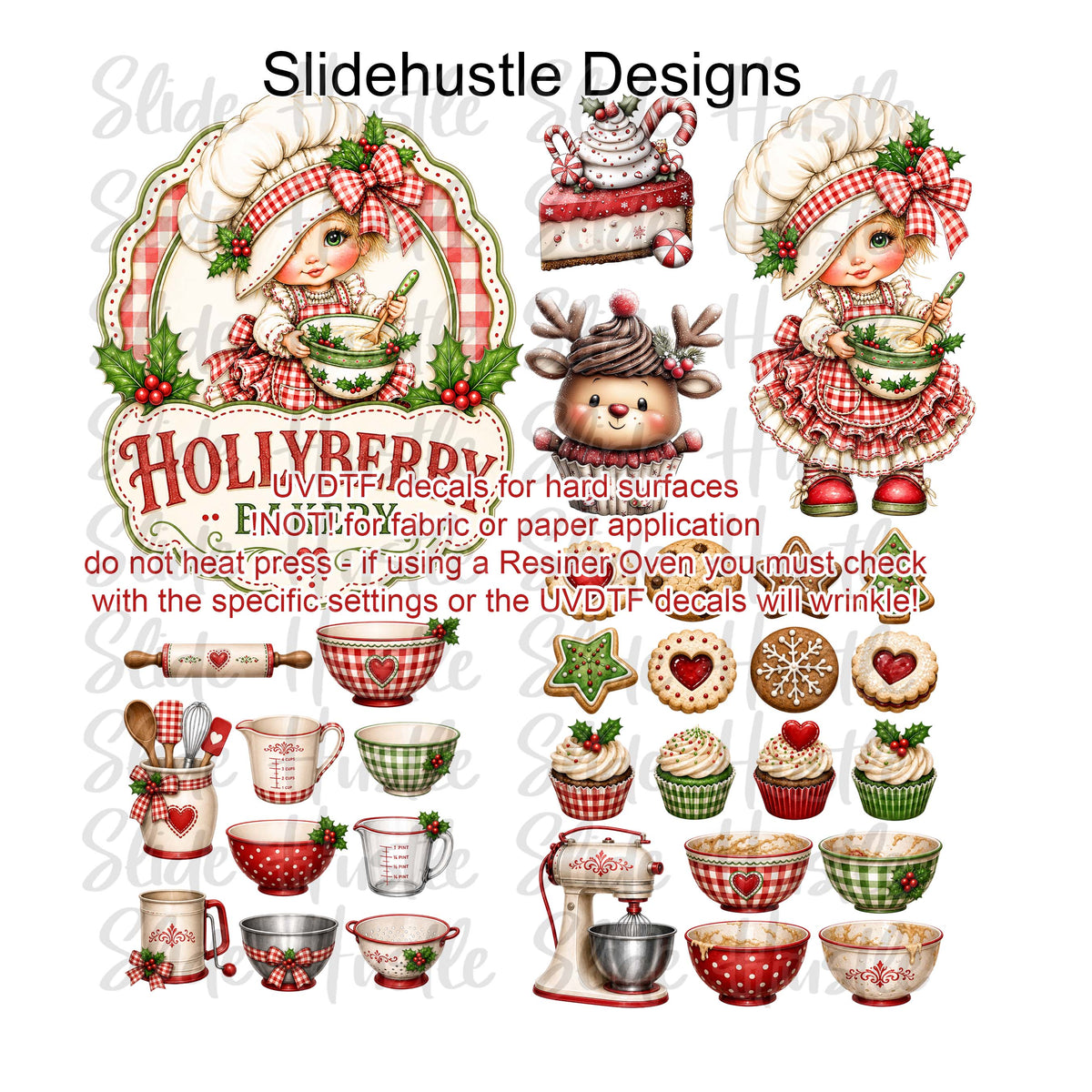 UVDTF Element Sheet, Hollyberry Bakery, 11x11", VF905 A5 ES6