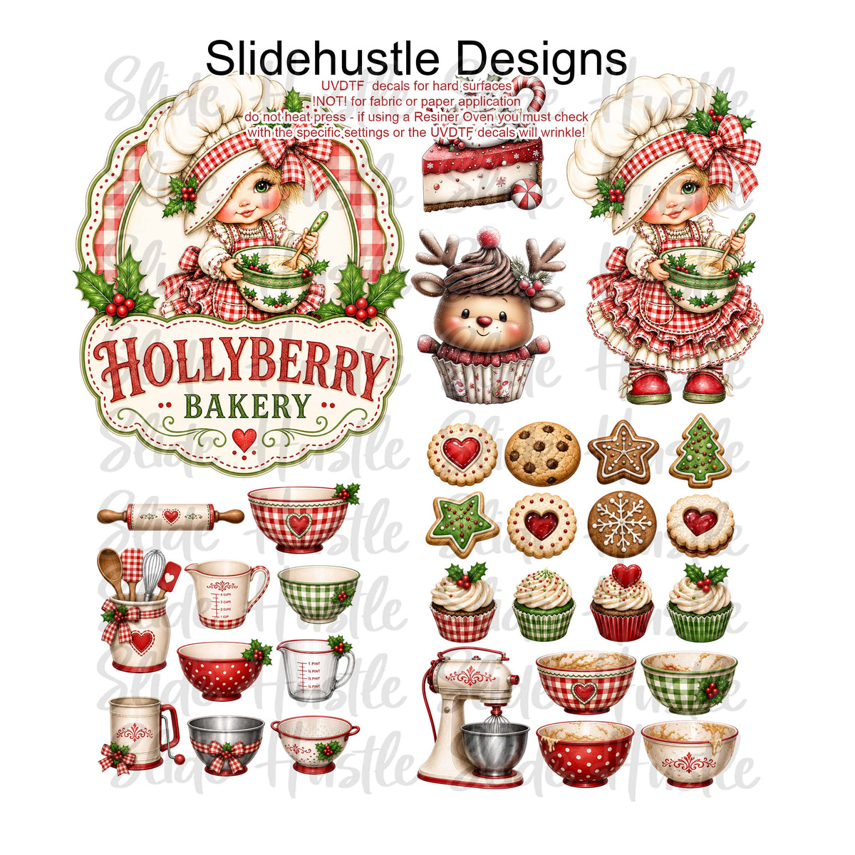 UVDTF Element Sheet, Hollyberry Bakery, 11x11", VF905 A5 ES6