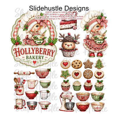 UVDTF Element Sheet, Hollyberry Bakery, 11x11", VF905 A5 ES6