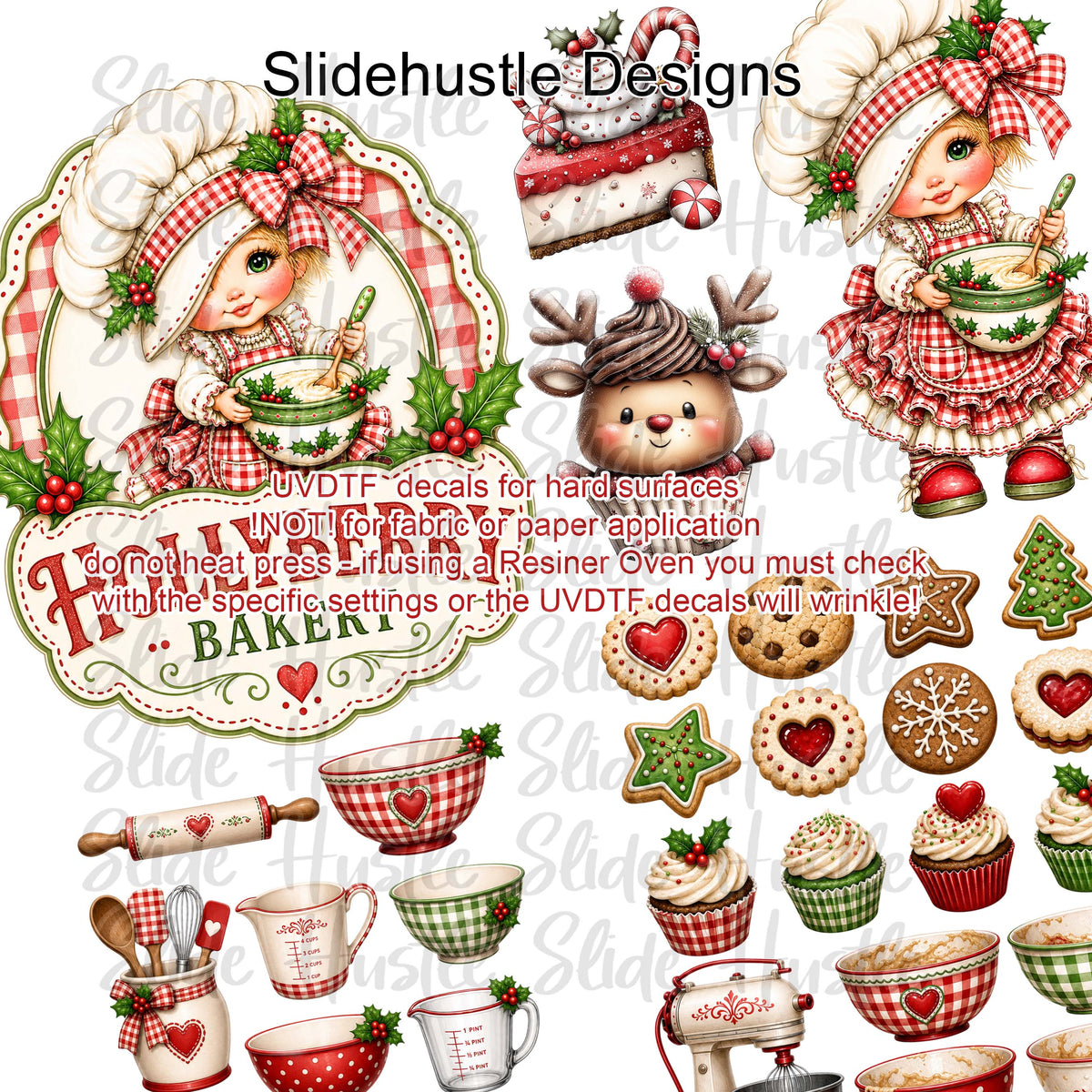 UVDTF Element Sheet, Hollyberry Bakery, 11x11", VF905 A5 ES6