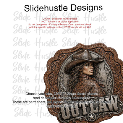 UVDTF Decal, Outlaw Western Cowgirl, VF905 D12