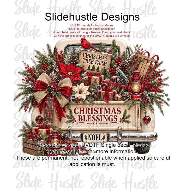 UVDTF Decal, Christmas Truck. VF905 D1