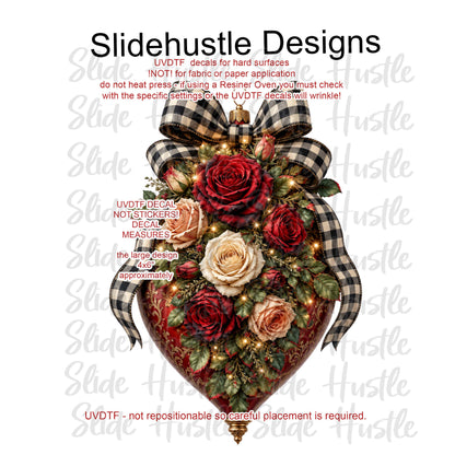 UVDTF Decal, Red Christmas Ornament,  VF905 D27