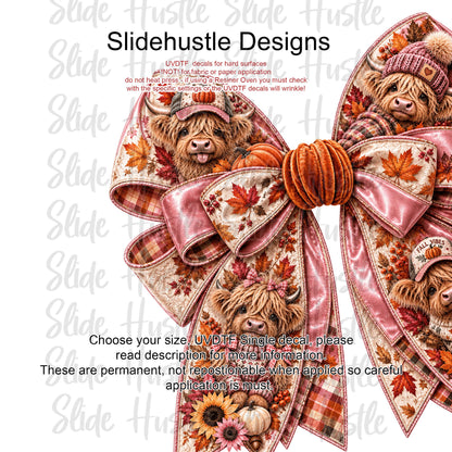 UVDTF Decal, Christmas Gingerbread bow. VF905 D2