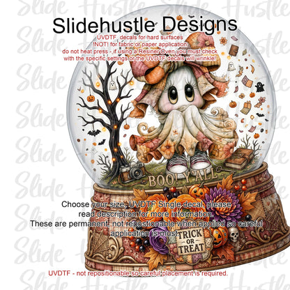 UVDTF Decal, Halloween Ghost Snow Globe, VF905 D30