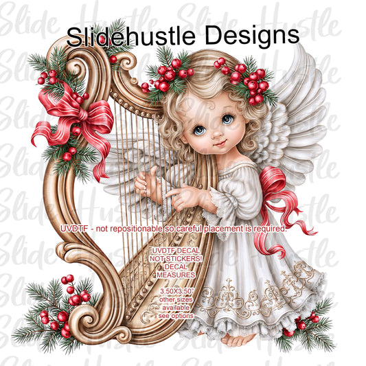 UVDTF Decal, Angel with Harp, VF905 D41