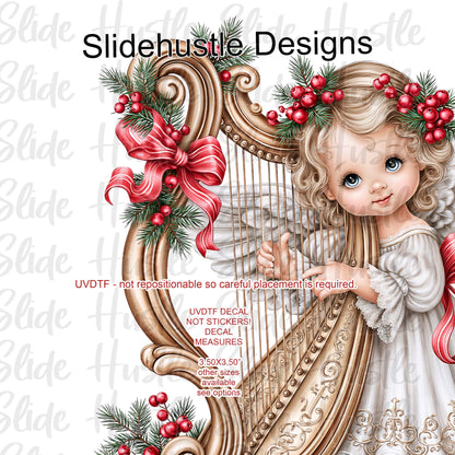 UVDTF Decal, Angel with Harp, VF905 D41