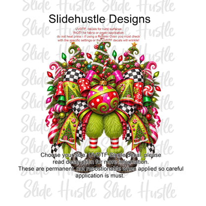 UVDTF Decal, Christmas Elf bow. VF905 D4