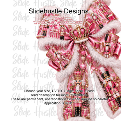 UVDTF Decal, Christmas Nutcracker bow. VF905 D7