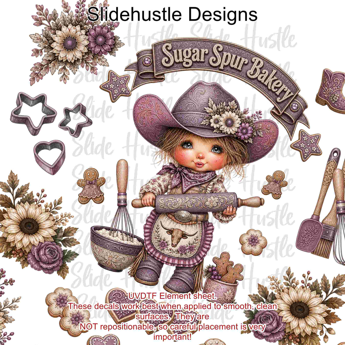 UVDTF Element Sheet, Sugar Spur Bakery, 11x11", VF905 ES11