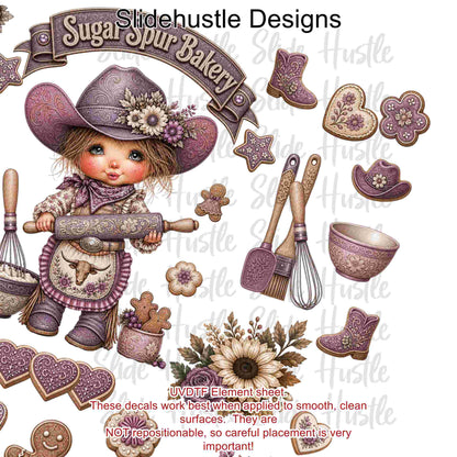 UVDTF Element Sheet, Sugar Spur Bakery, 11x11", VF905 ES11