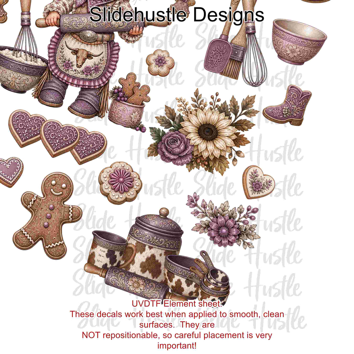 UVDTF Element Sheet, Sugar Spur Bakery, 11x11", VF905 ES11